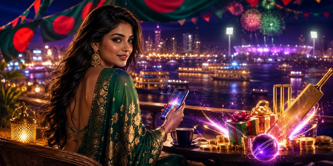 ঢাকায় ক্রিকেট বেটিং — লাল-সবুজ থিমে hbajee 12 স্পোর্টস বাজার
