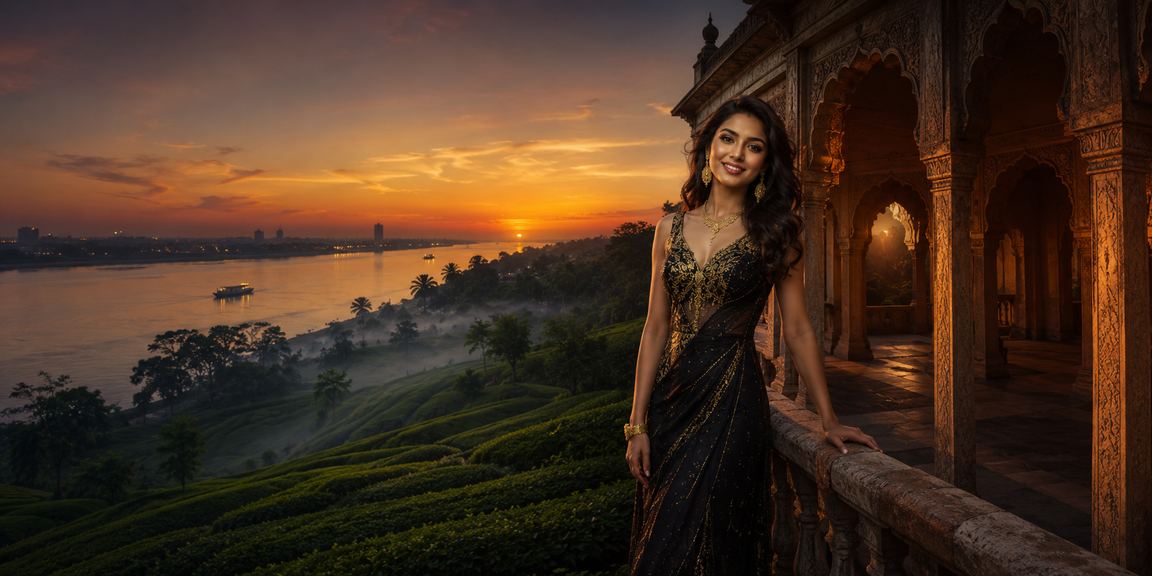 রংপুরের চা বাগানের পটভূমিতে অনলাইন ক্যাসিনো বিনোদনের দৃশ্য